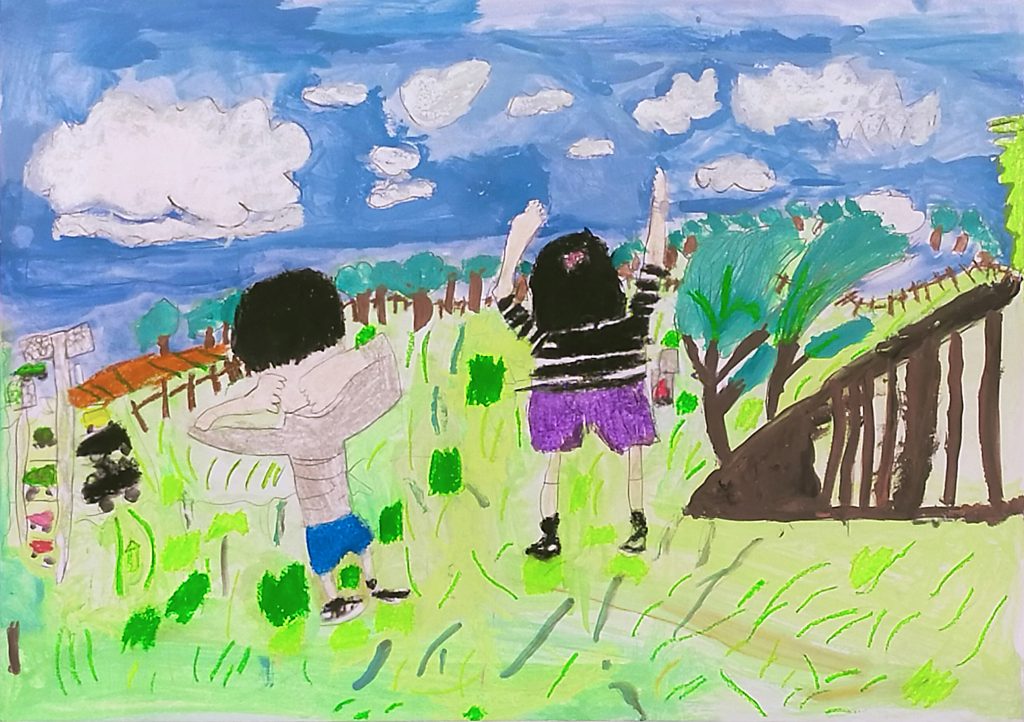 「とりむのもりにいったよ」月岡小学校　１年　栃原　柚羽